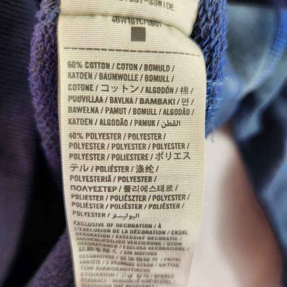 Gilly Hicks Watercolor Hand Dyed OOAK 3/4 Sleeve Cropped Sweatshirt Size Small - Picture 9 of 10